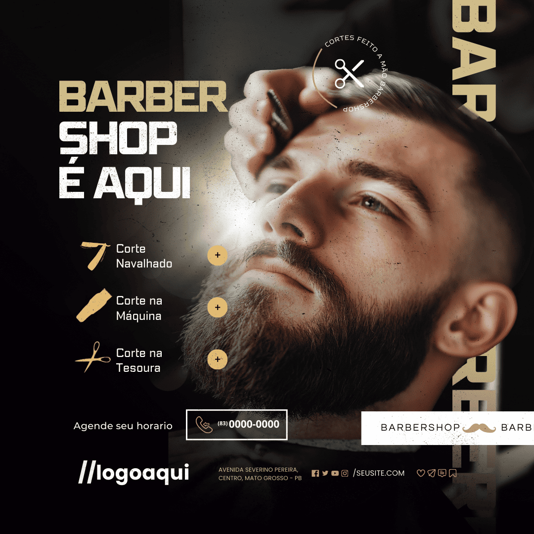 Arte Canva - Barbearia 122