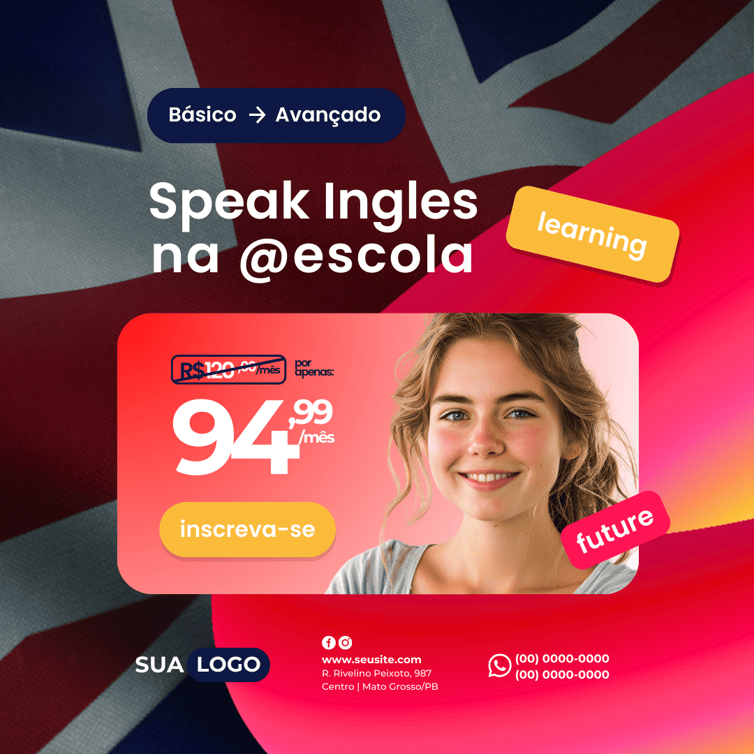 Arte Canva - Escola de Inglês 087